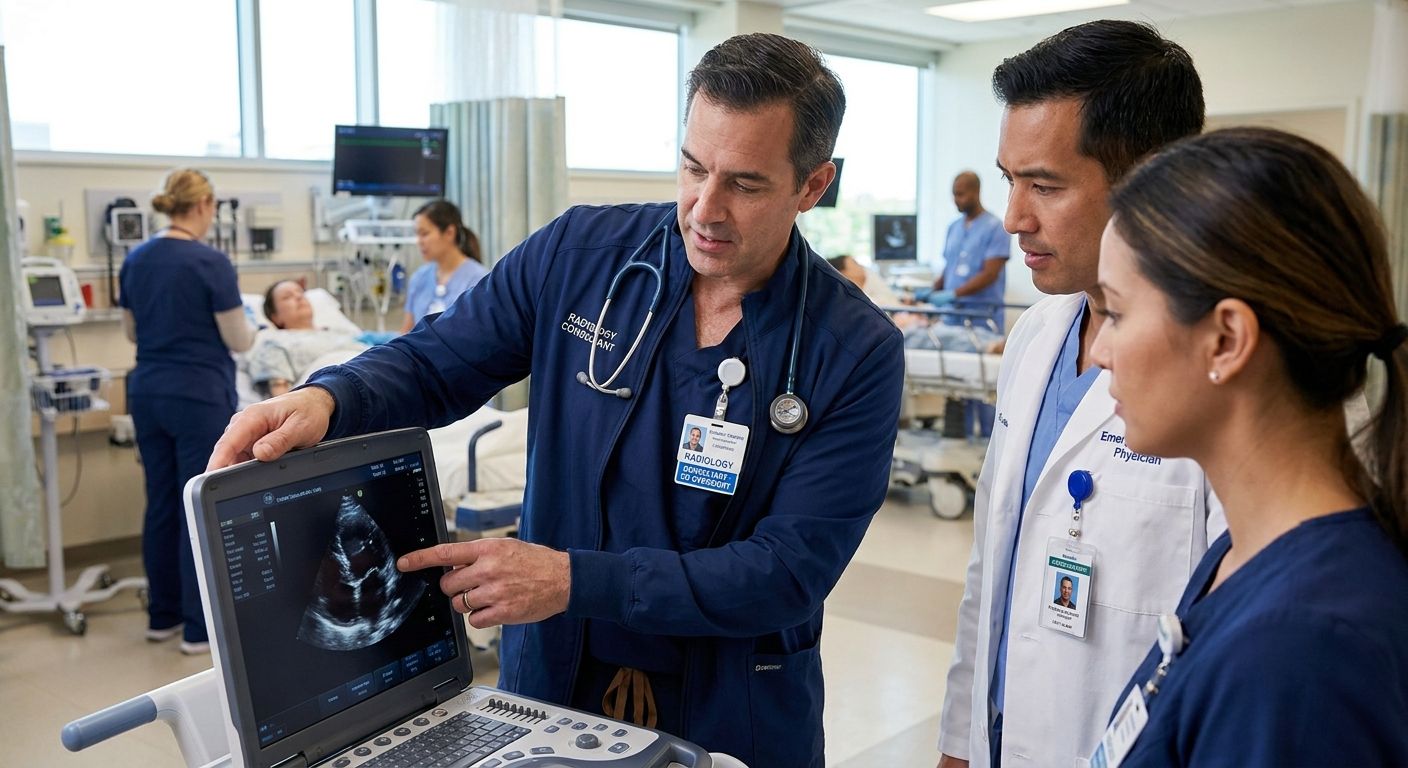 POCUS supervision radiologist jobs for ED oversight