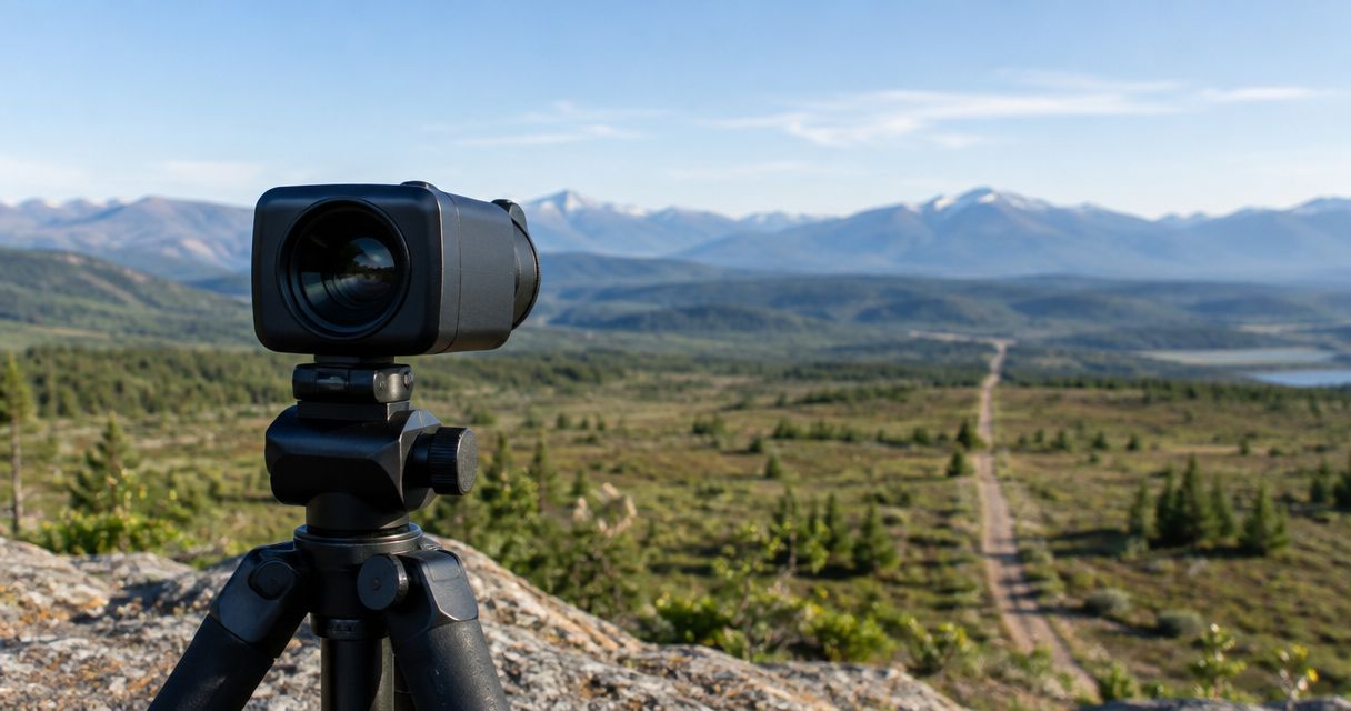 How far can a target camera see downrange?