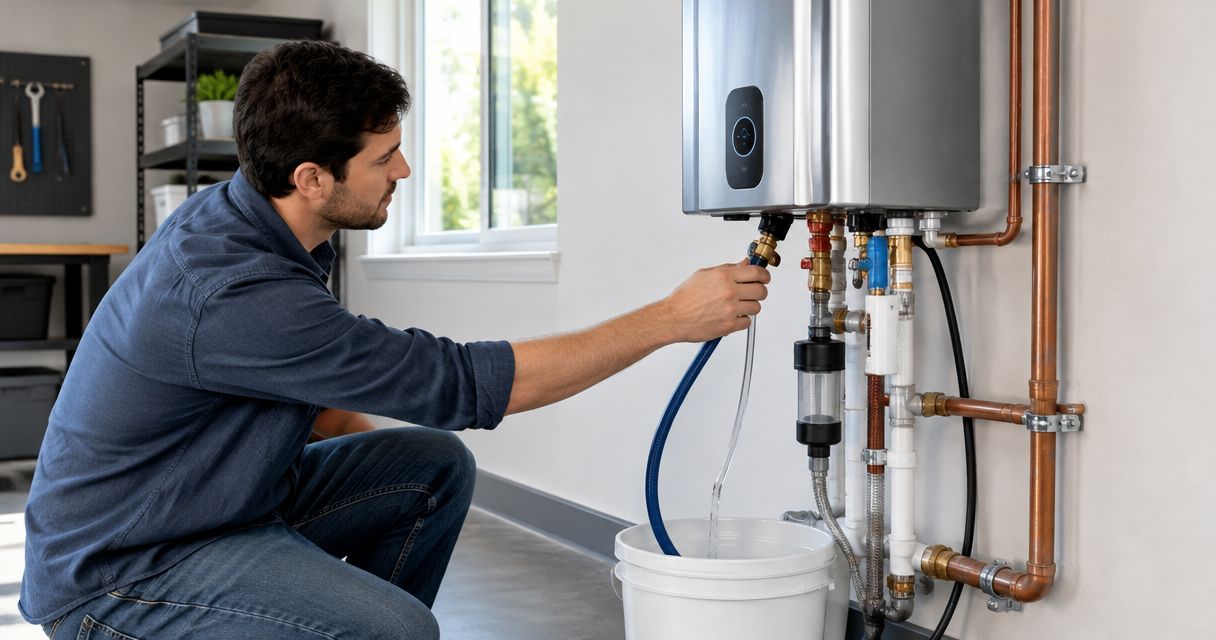 Automatically flush sediment from your tankless water heater
