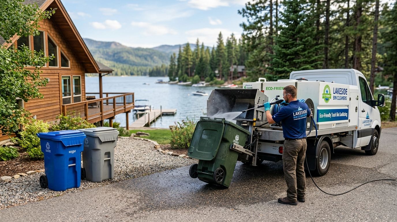 Best trash bin cleaning service for lake house and vacation homes