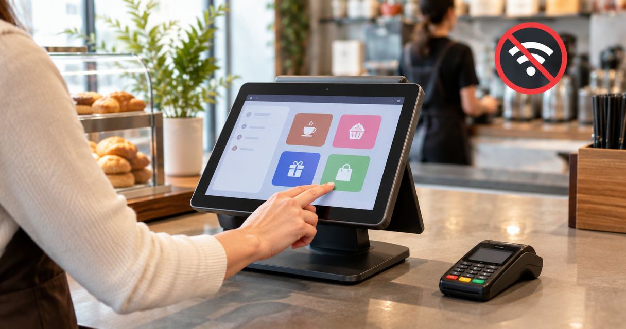 Can WINTOUCH POS work offline without an internet connection?