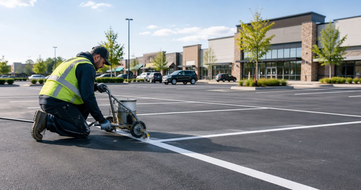 Best parking lot striping companies for shopping centers 2026