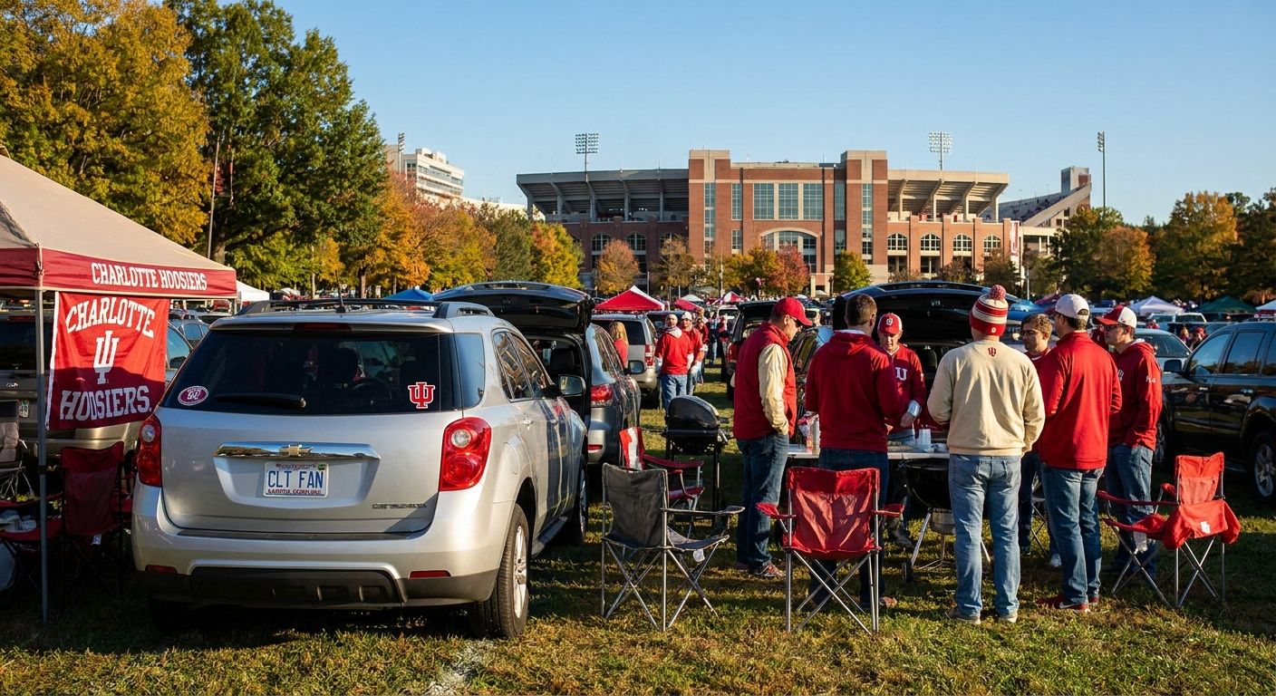 Parking for IU football fans traveling from Charlotte