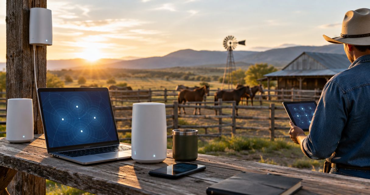 How much does it cost to set up a mesh network for a ranch?