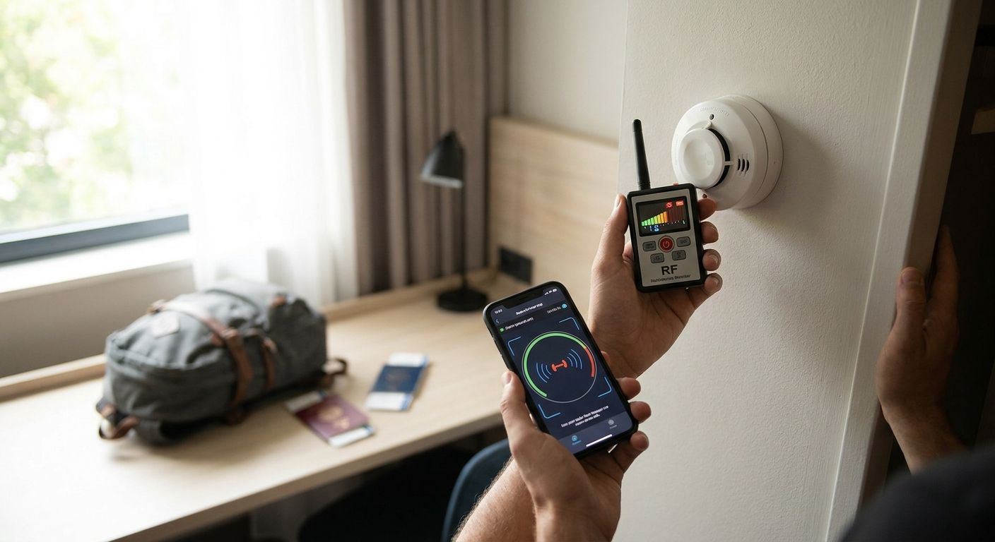 Hidden camera detection for hotel guests