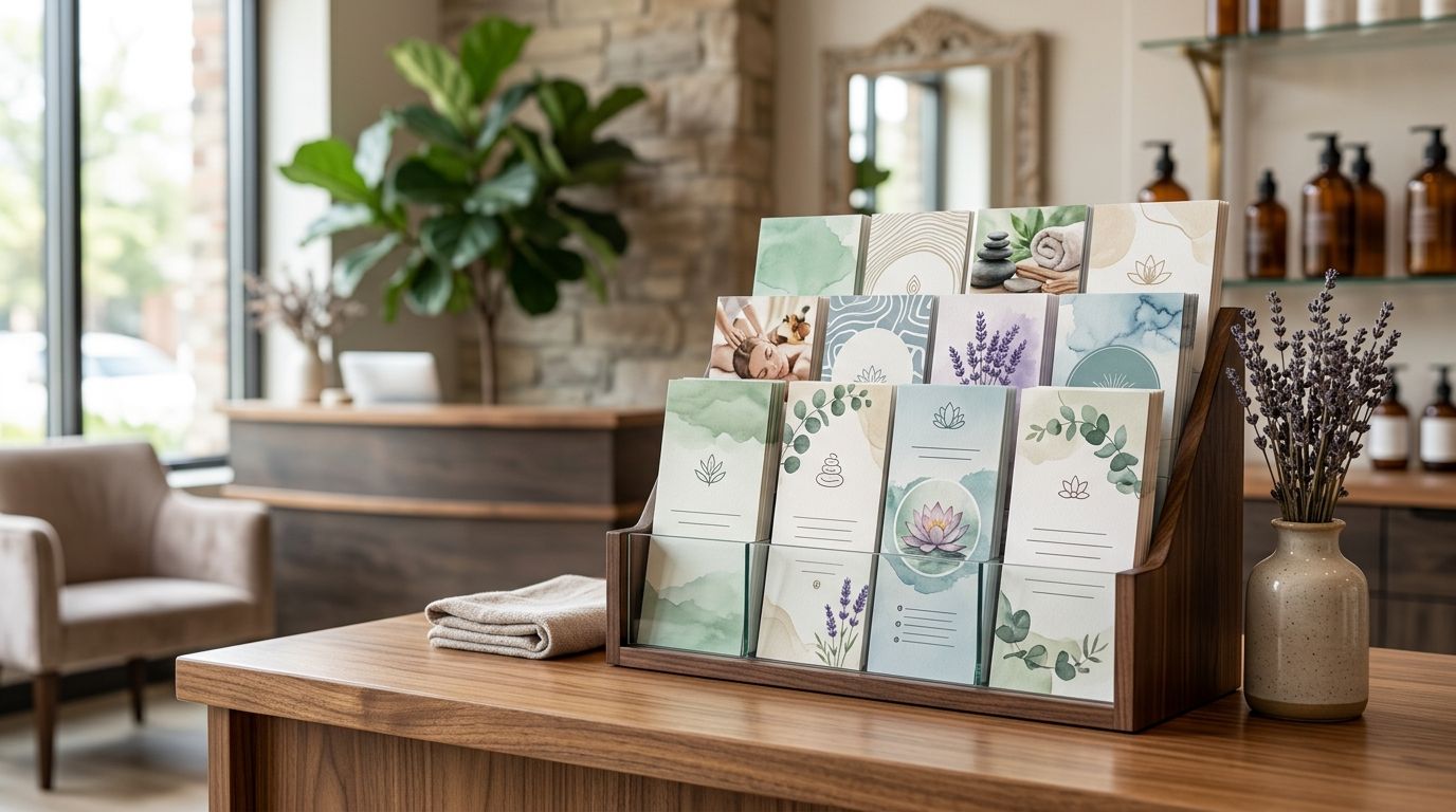 Custom rack cards for spas and salons
