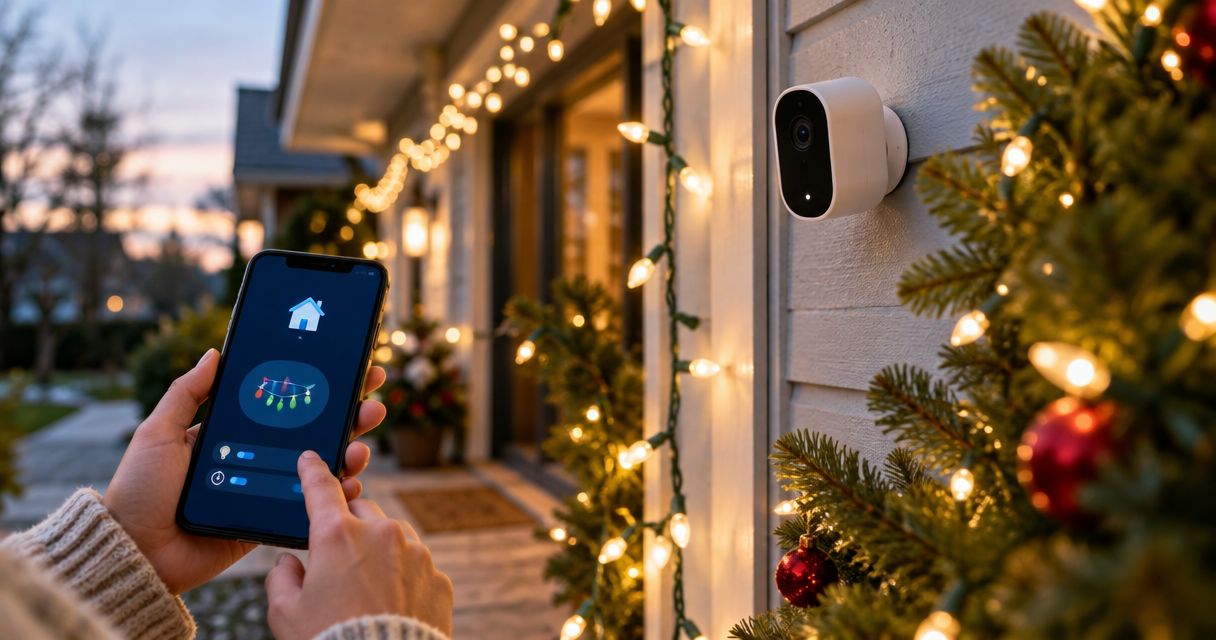 How to connect christmas lights to a Ring or Nest camera schedule