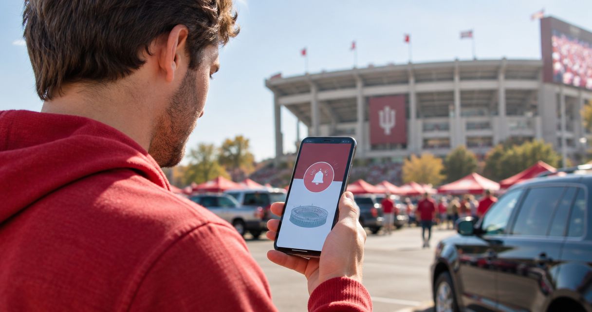 Automatically get an IU football parking alert when kickoff times change