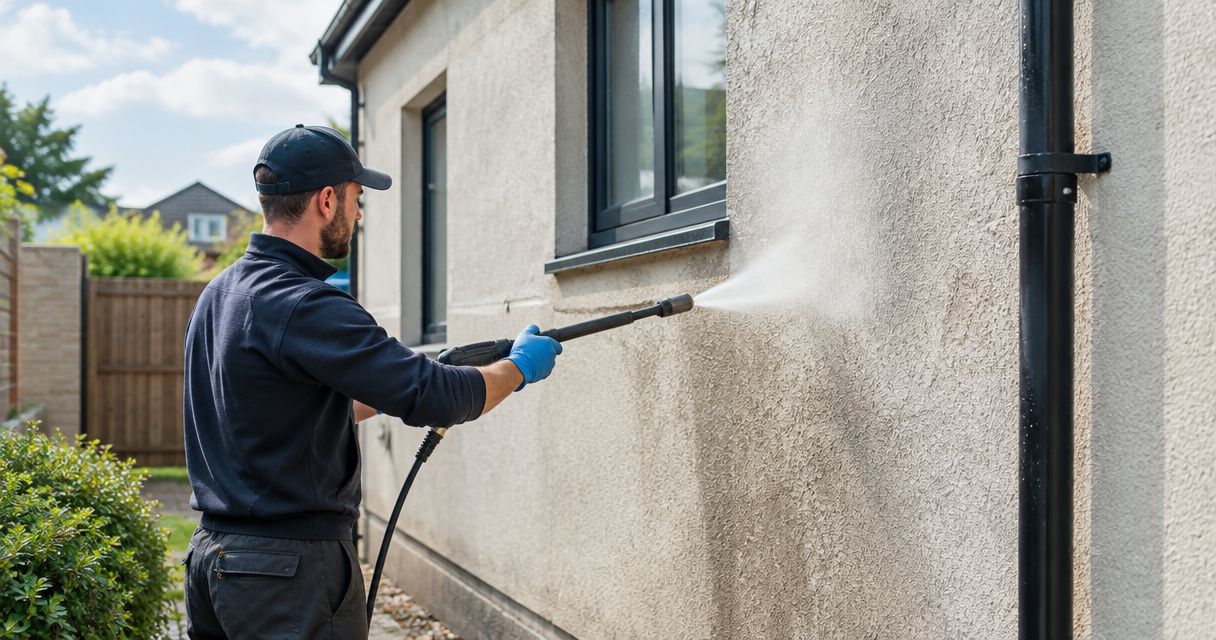 What happens during a professional render cleaning visit?