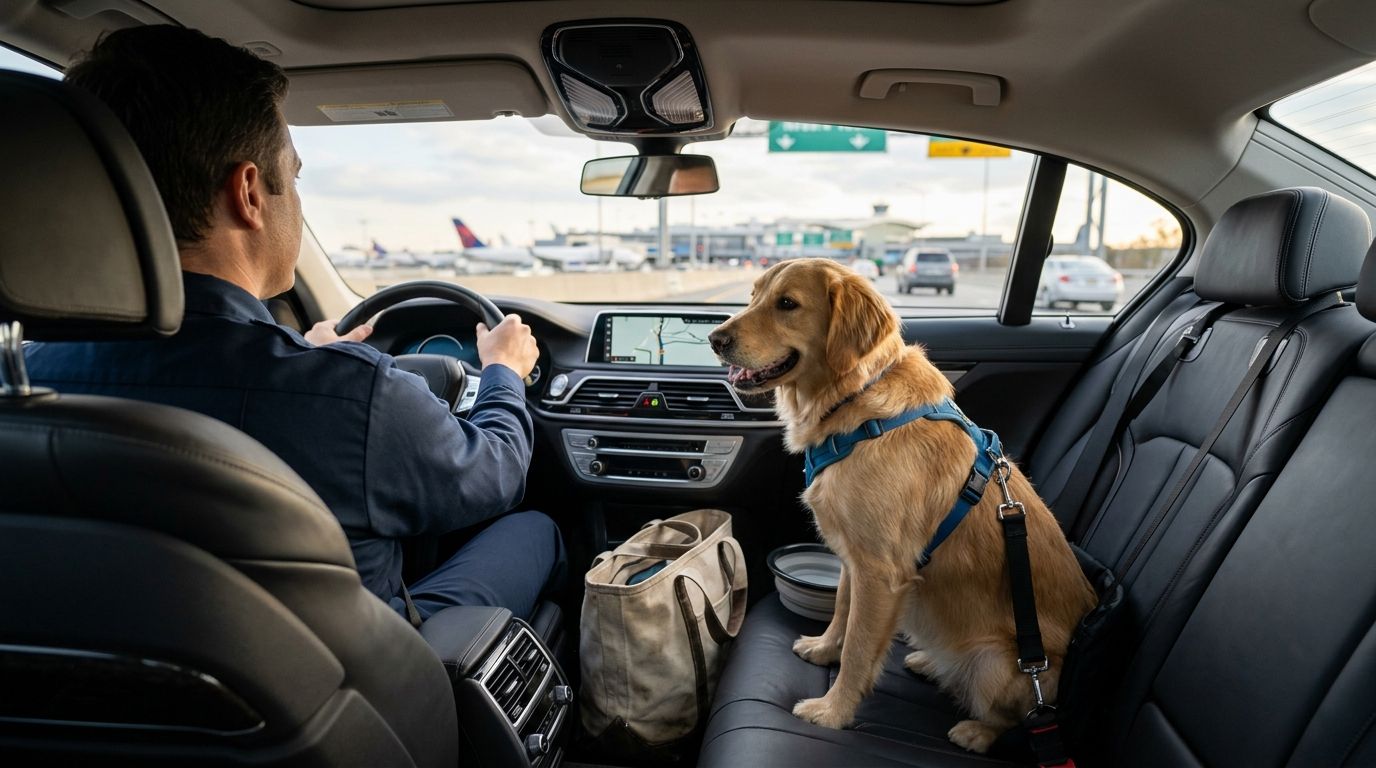 Pet-friendly car service for NJ and NYC airport travel