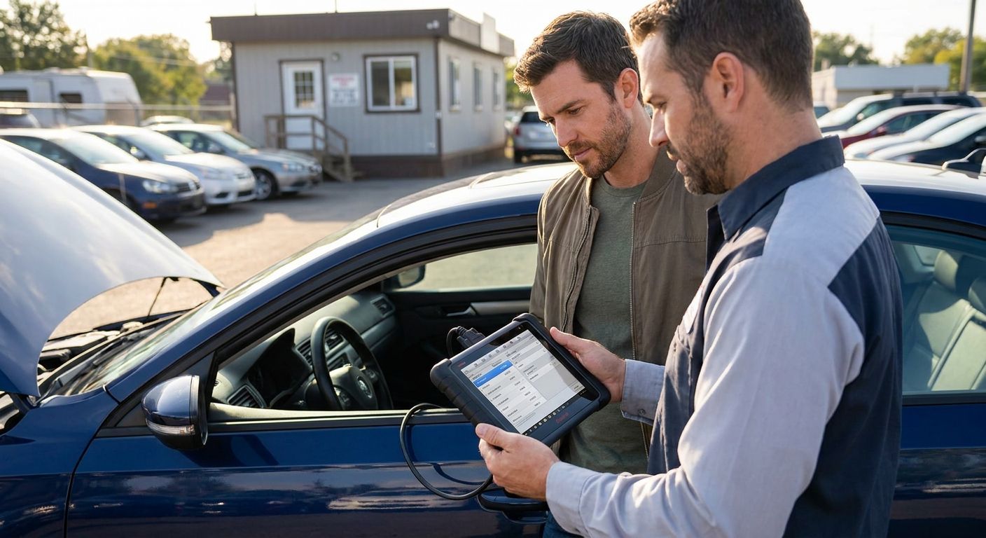 Mobile computer diagnostics for used car buyers