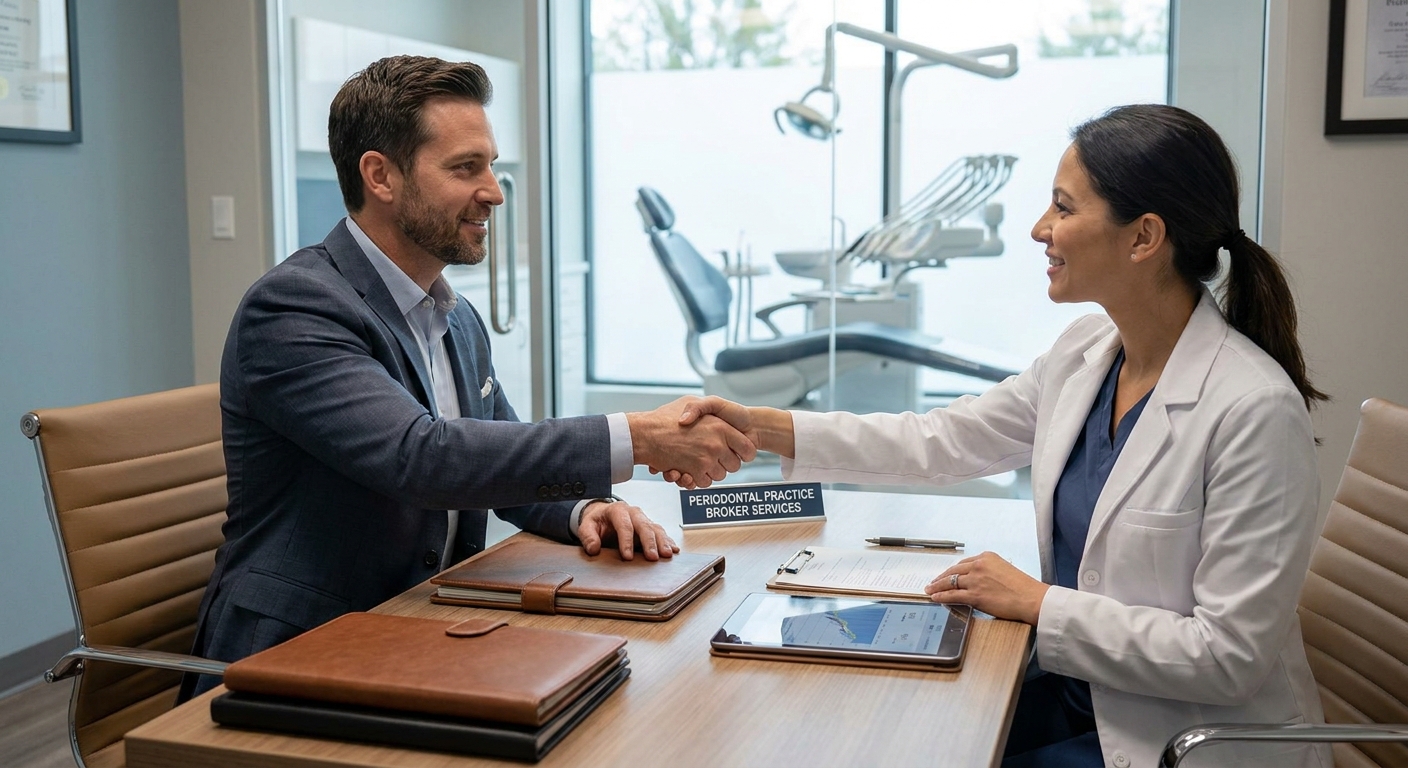 Dental practice broker services for periodontal practices