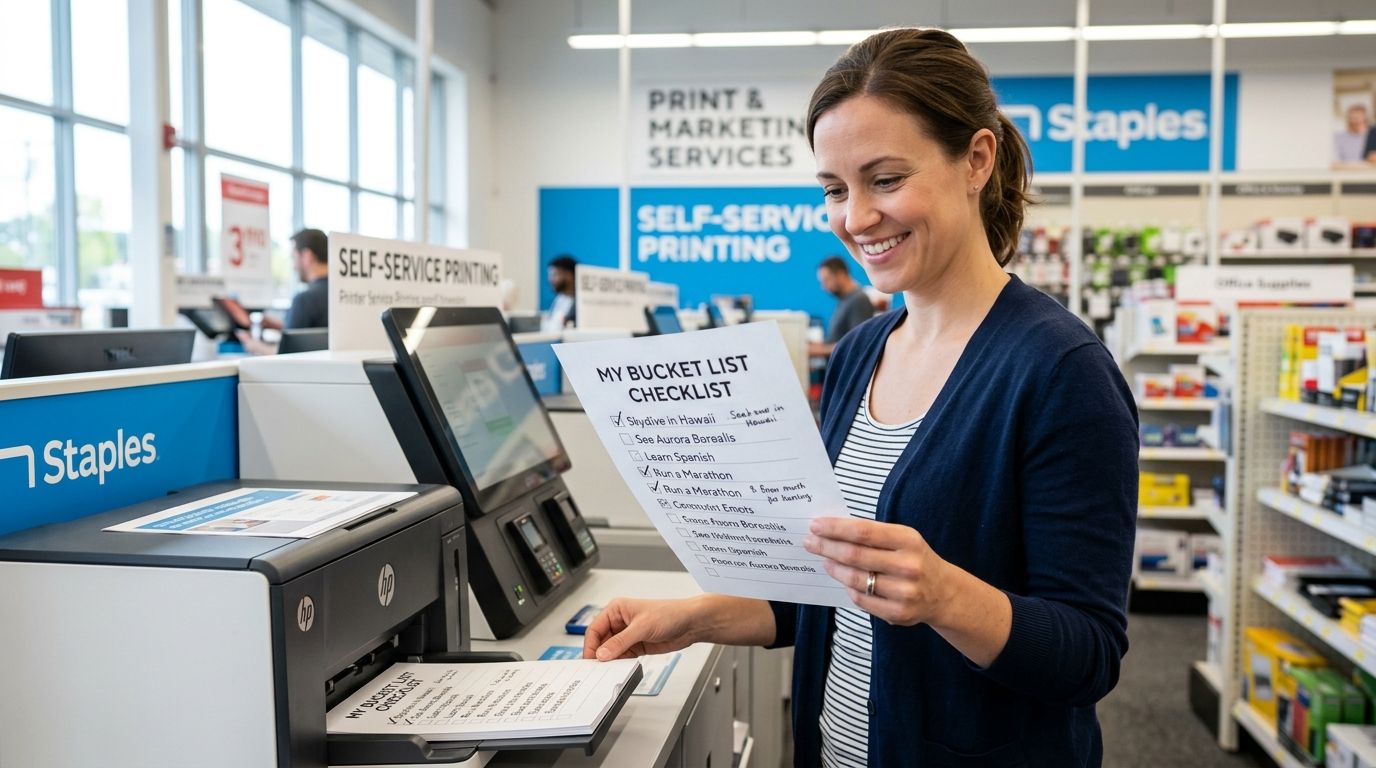 How to print your bucket-list checklist at Staples or CVS
