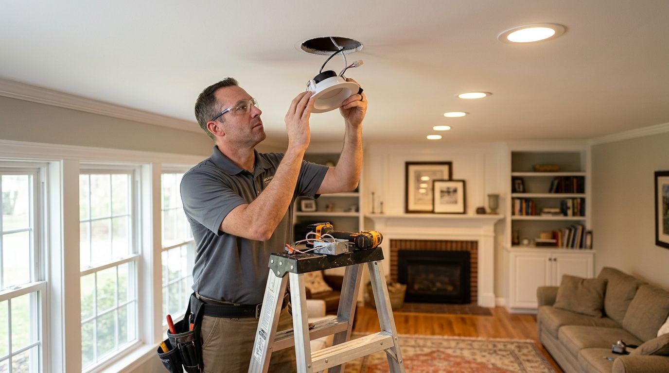 Recessed lighting installation for Bound Brook NJ homeowners