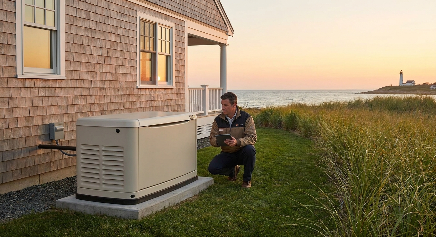 Whole house generator installation for coastal homes