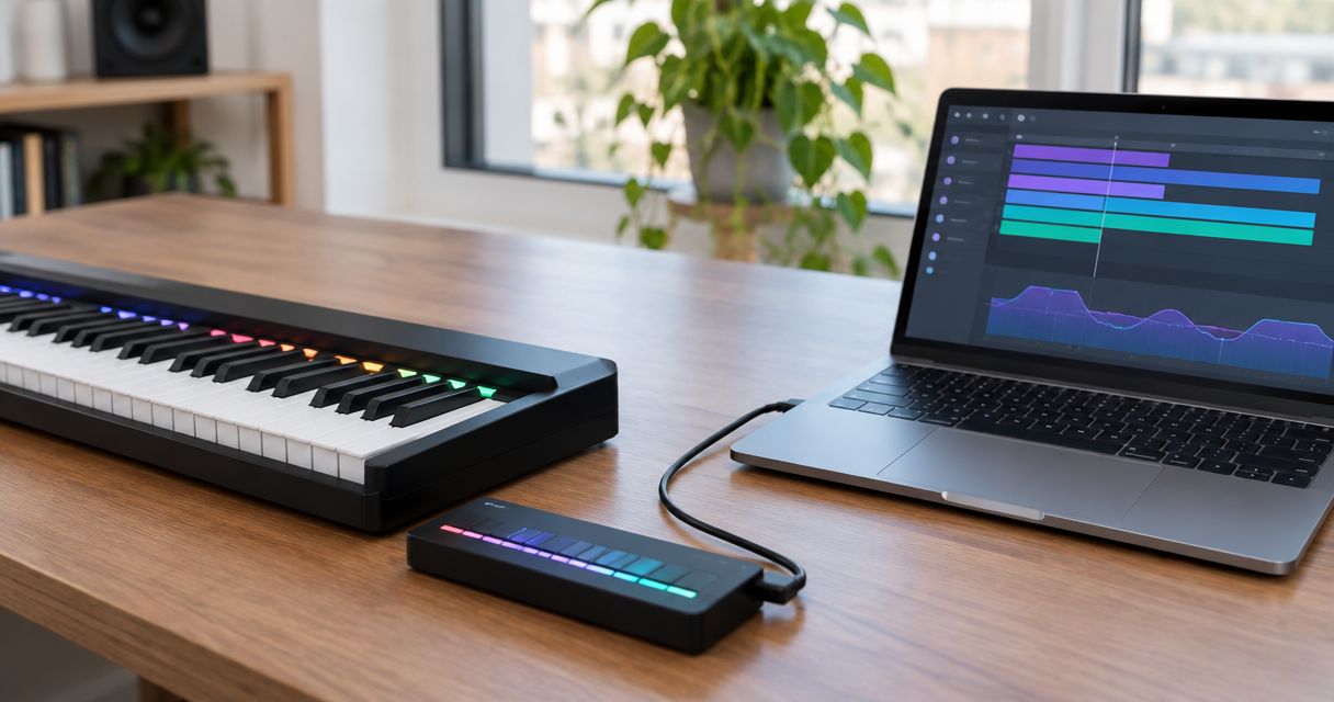 How to connect Piano LED Plus to a computer via USB-MIDI