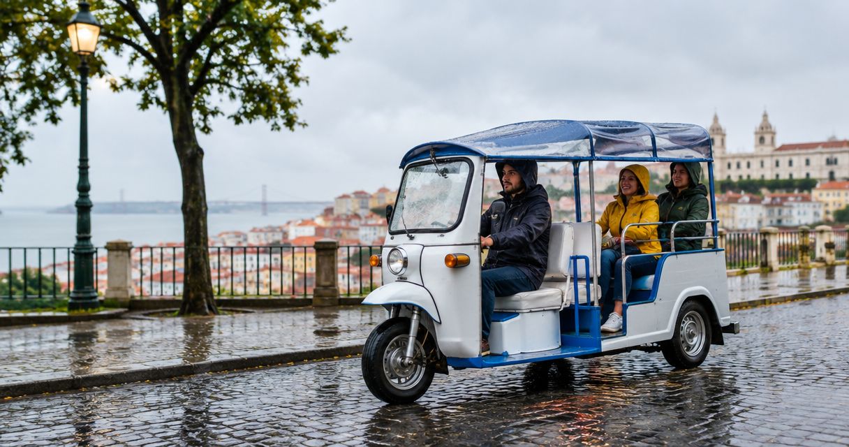 Tuk tuk tours in Lisbon: what happens in rainy weather?