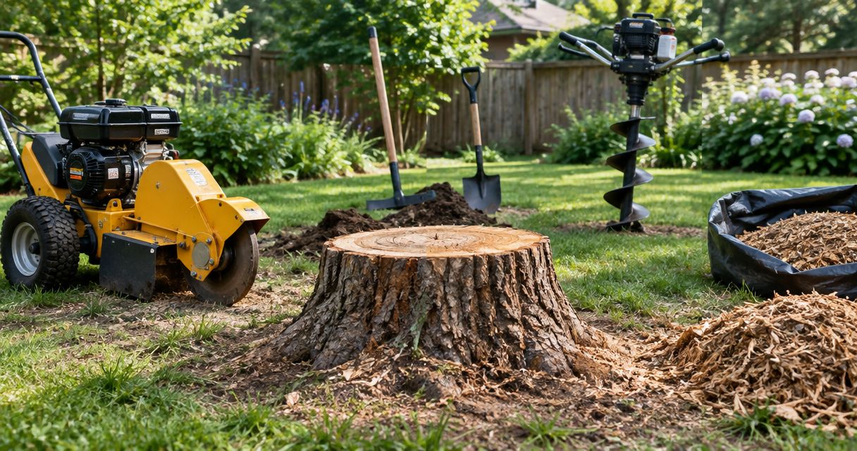 Best methods to remove a tree stump compared