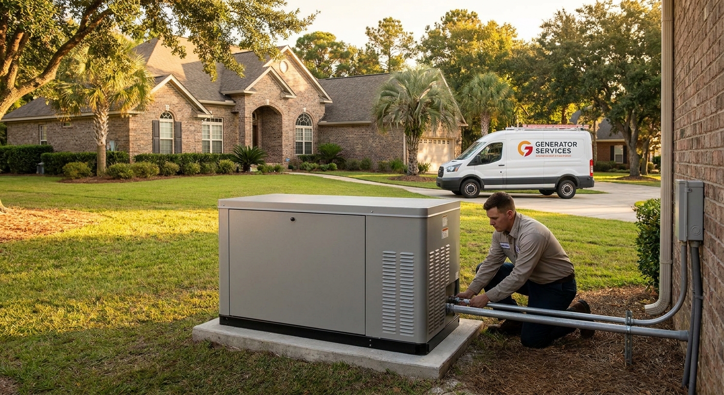 Whole house generator installation in Foley, AL