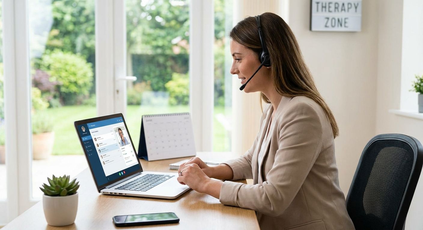 Remote medical receptionist for therapists
