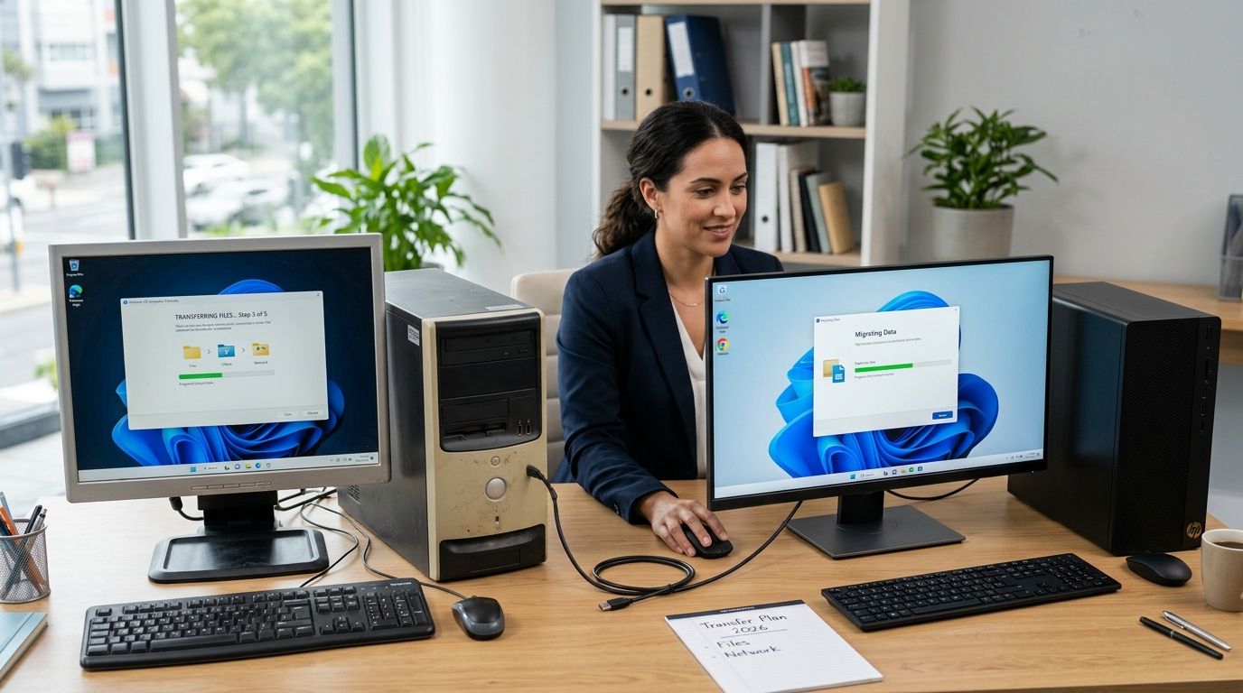 Old PC to new PC: complete 2026 file transfer workflow for small businesses