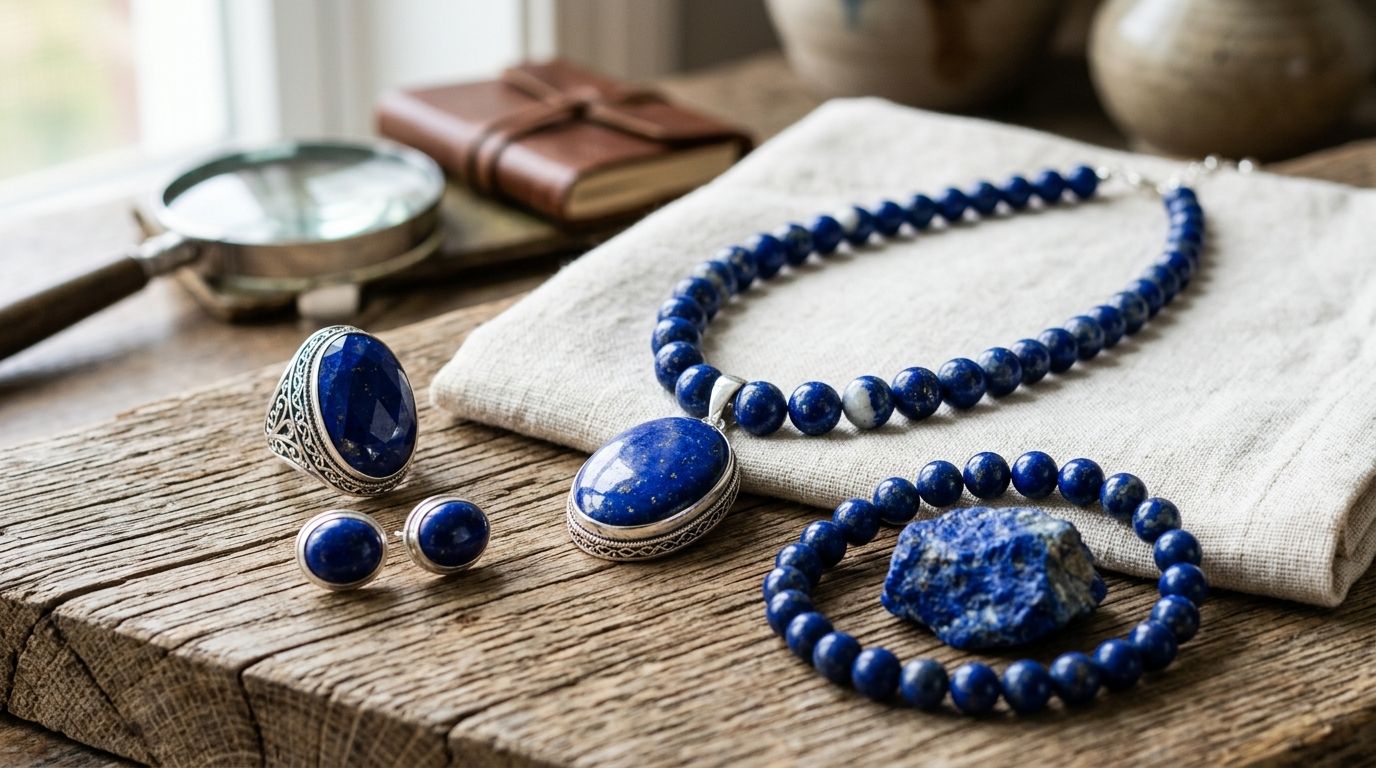 Lapis lazuli jewelry for blue gemstone collectors