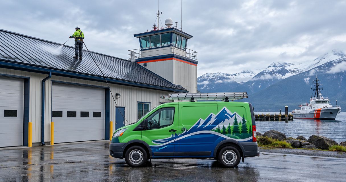 Roof cleaning for Alaska Coast Guard stations and public safety facilities: complete 2026 guide