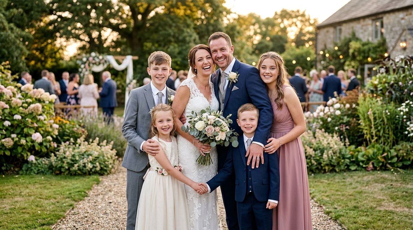 How to plan wedding photos with a blended family