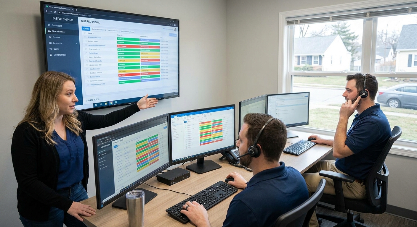 Team inbox software for home service dispatchers