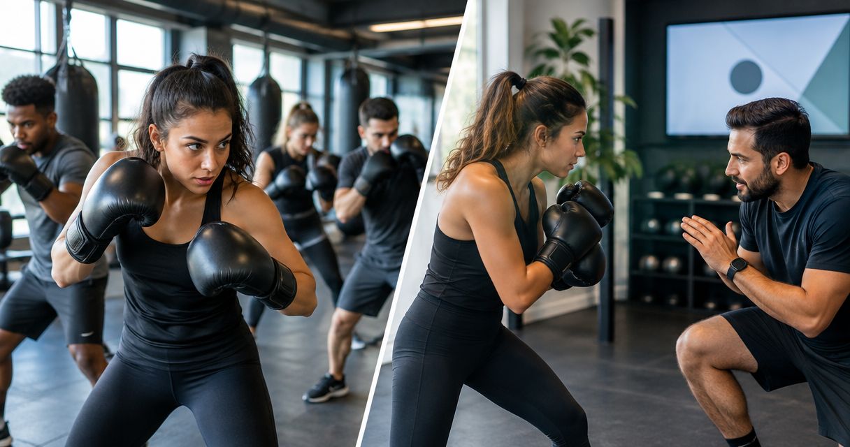 How do you switch from group boxing to private coaching?
