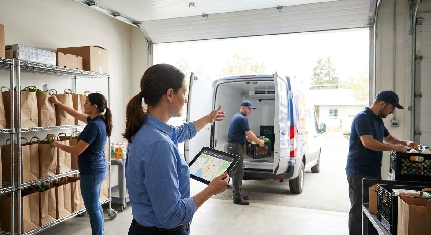 Delivery management software for independent supermarket chains