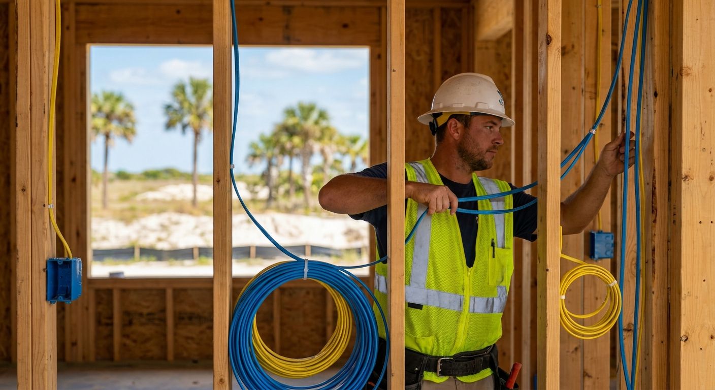 New construction electrical wiring for Treasure Coast builders