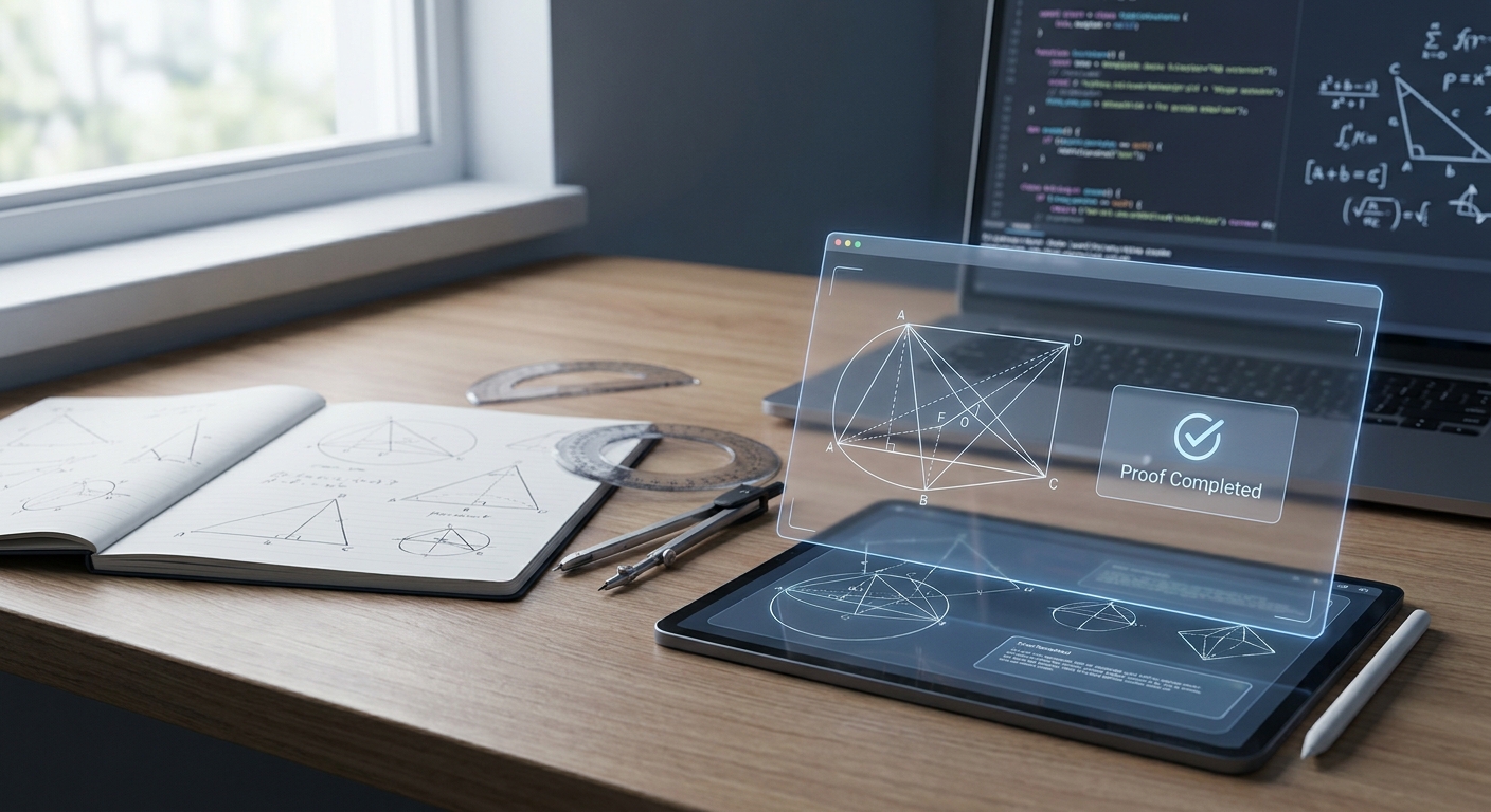 AI math solver for geometry proofs