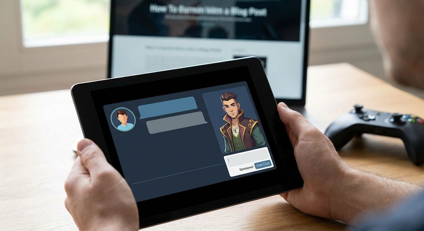 Conversational ads for AI gaming NPC and character chat apps