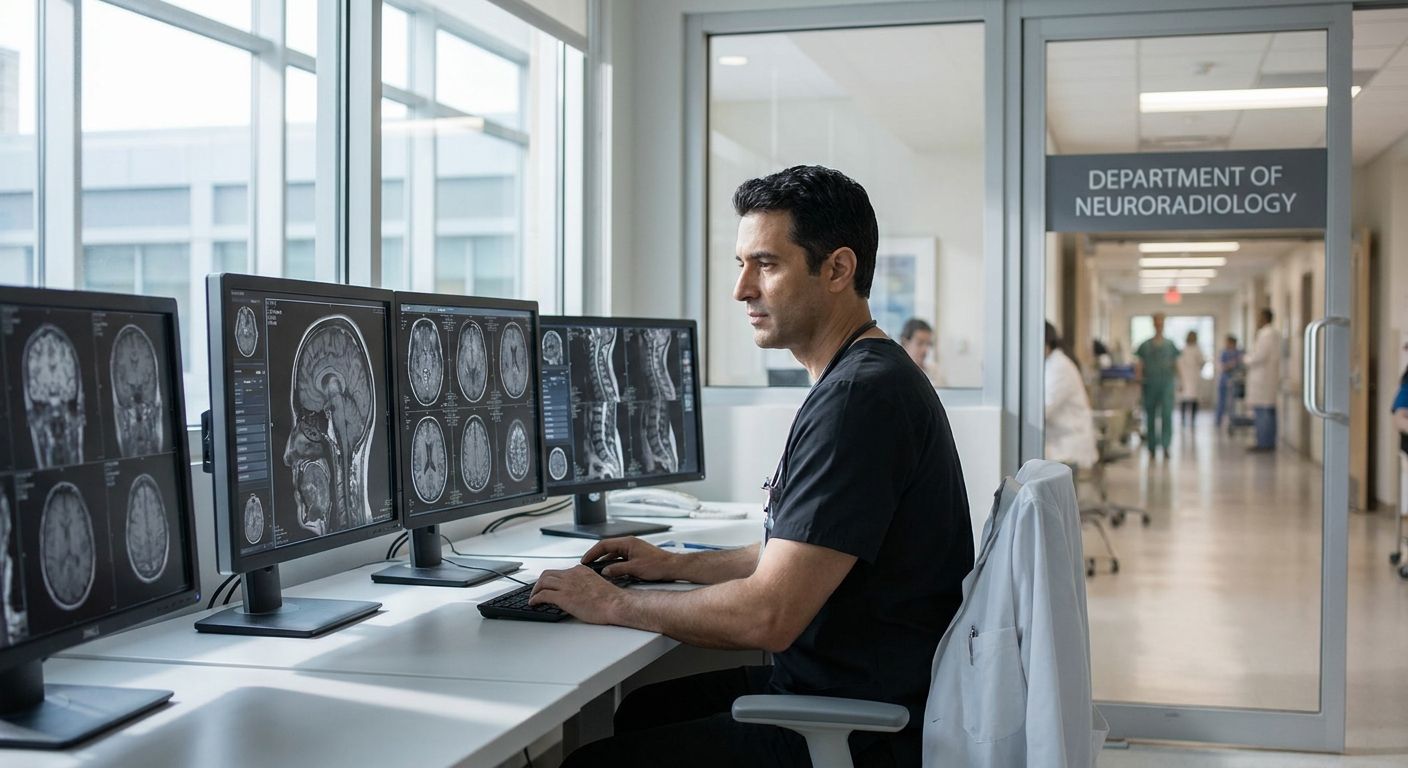 Neuroradiology reporting services for hospitals