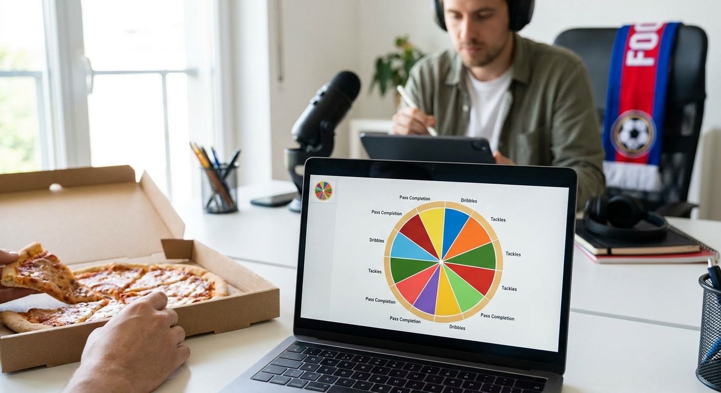 Pizza charts for football content creators