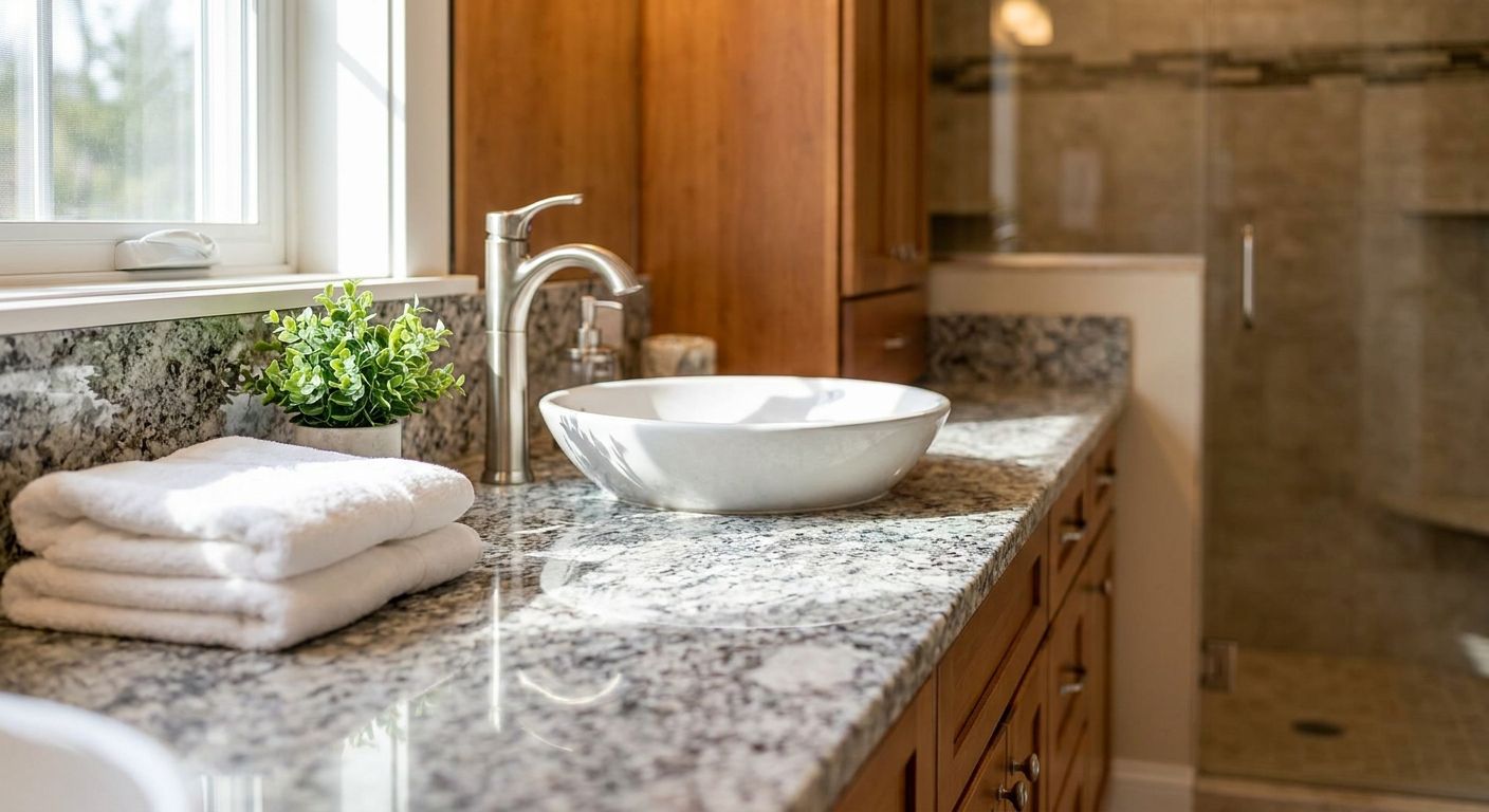 Granite countertops for bathroom vanities