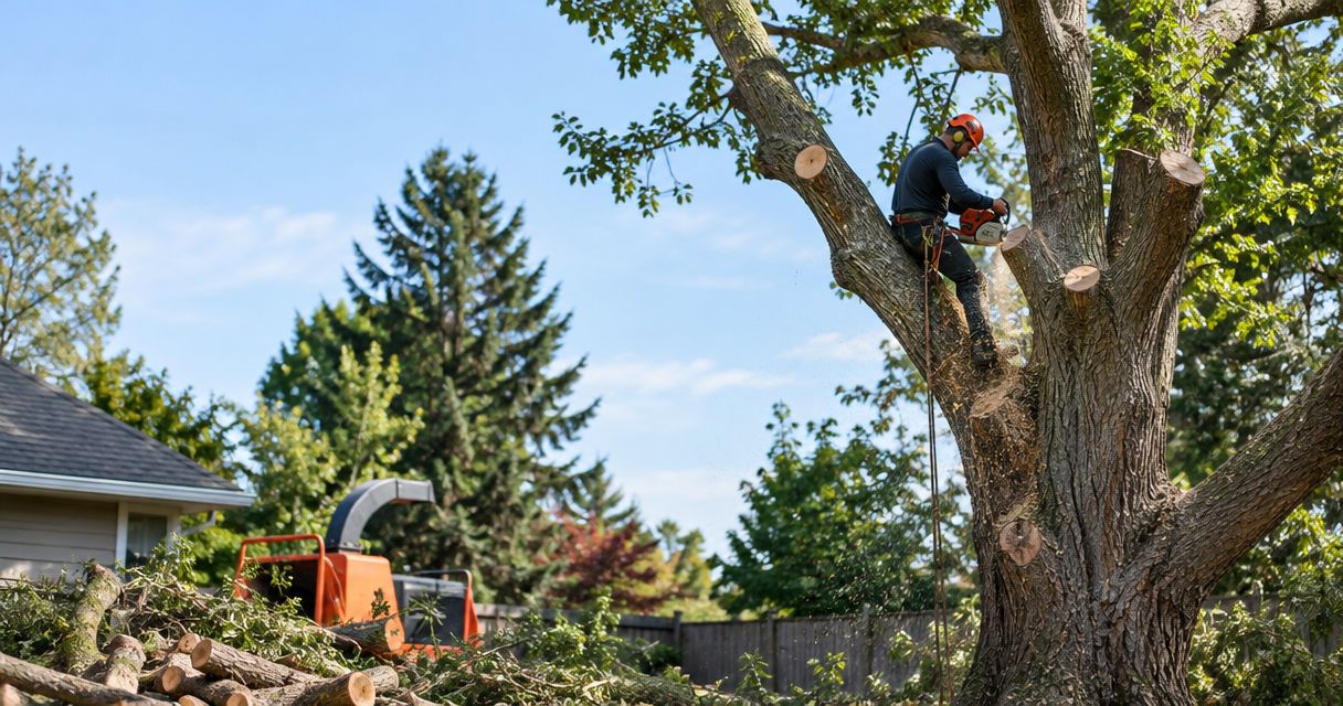 Best large tree removal options ranked by site difficulty