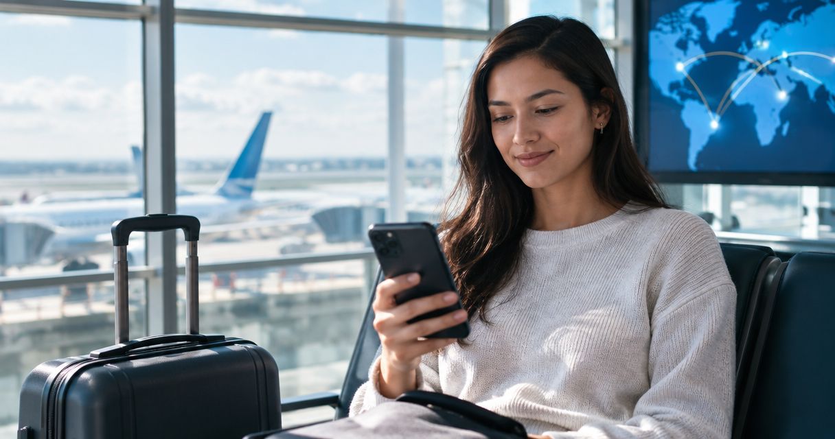 Does esim stay connected during connecting international flights?