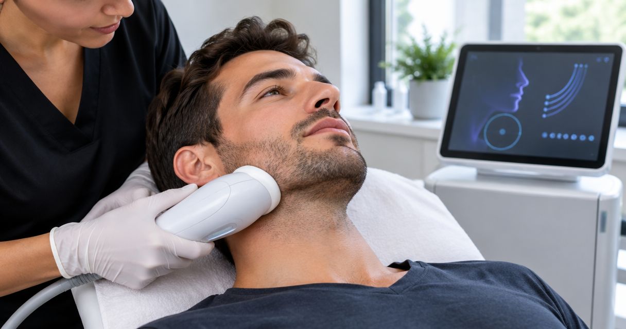 HIFU for men seeking jawline definition: complete 2026 guide
