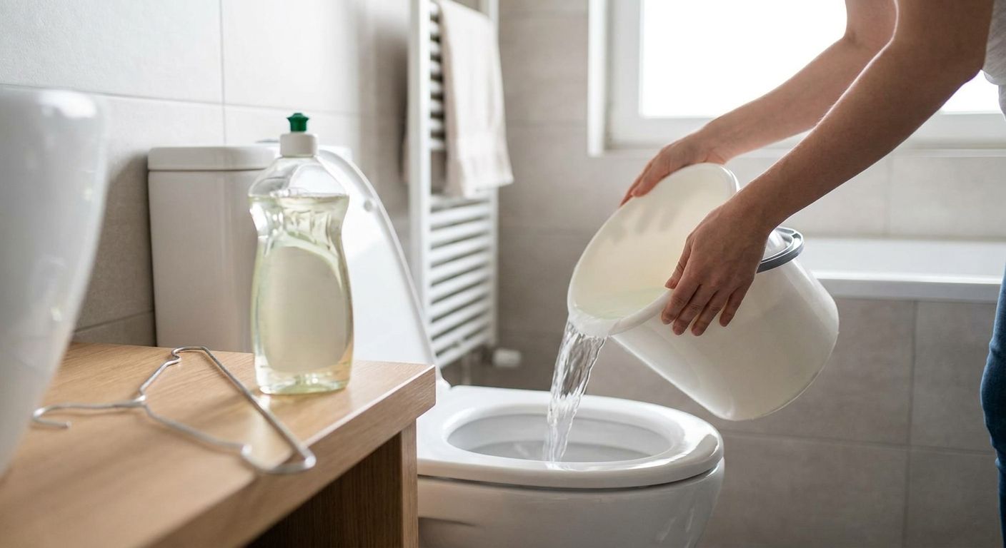 How to unblock a toilet without a plunger