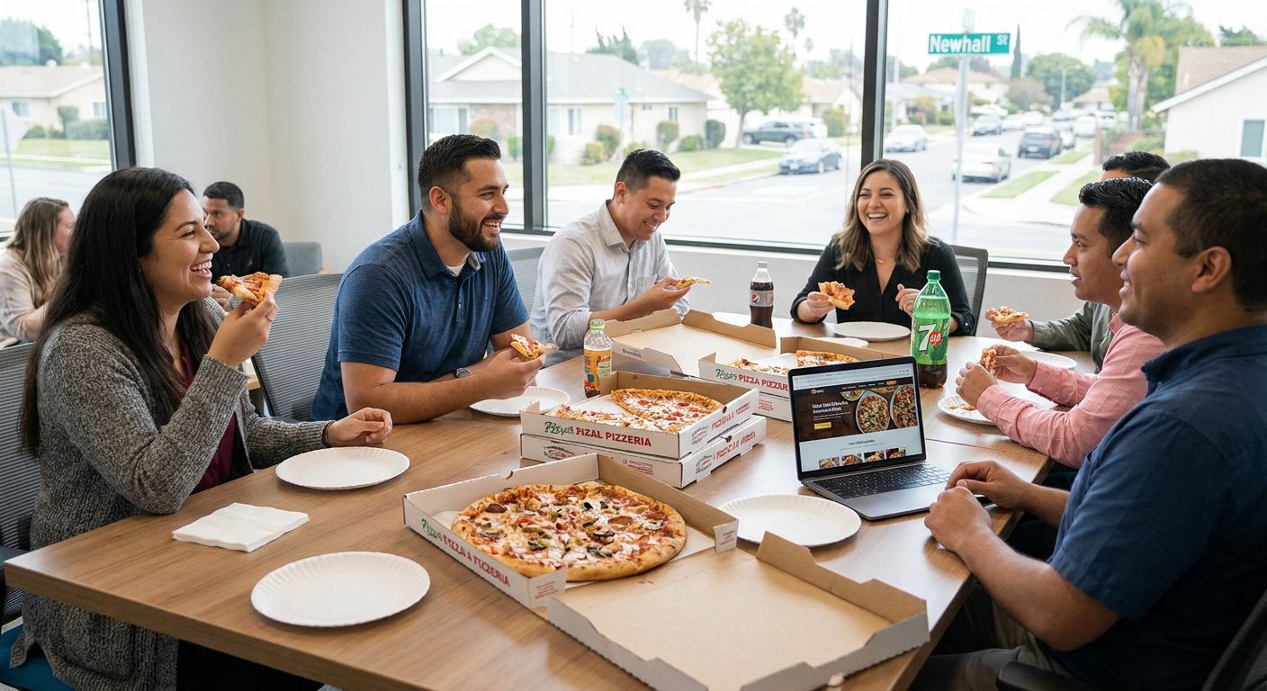 How to order pizza for a Newhall office lunch
