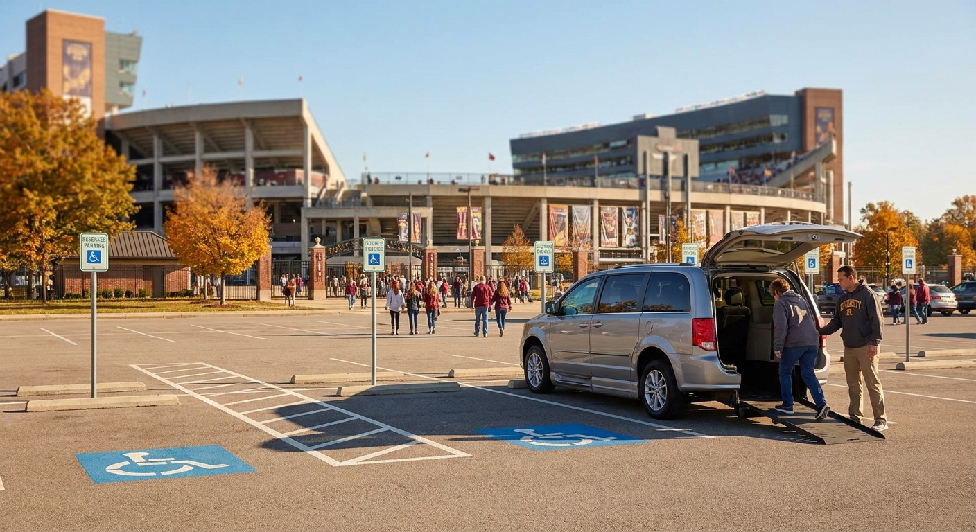 ADA-accessible parking for IU football games