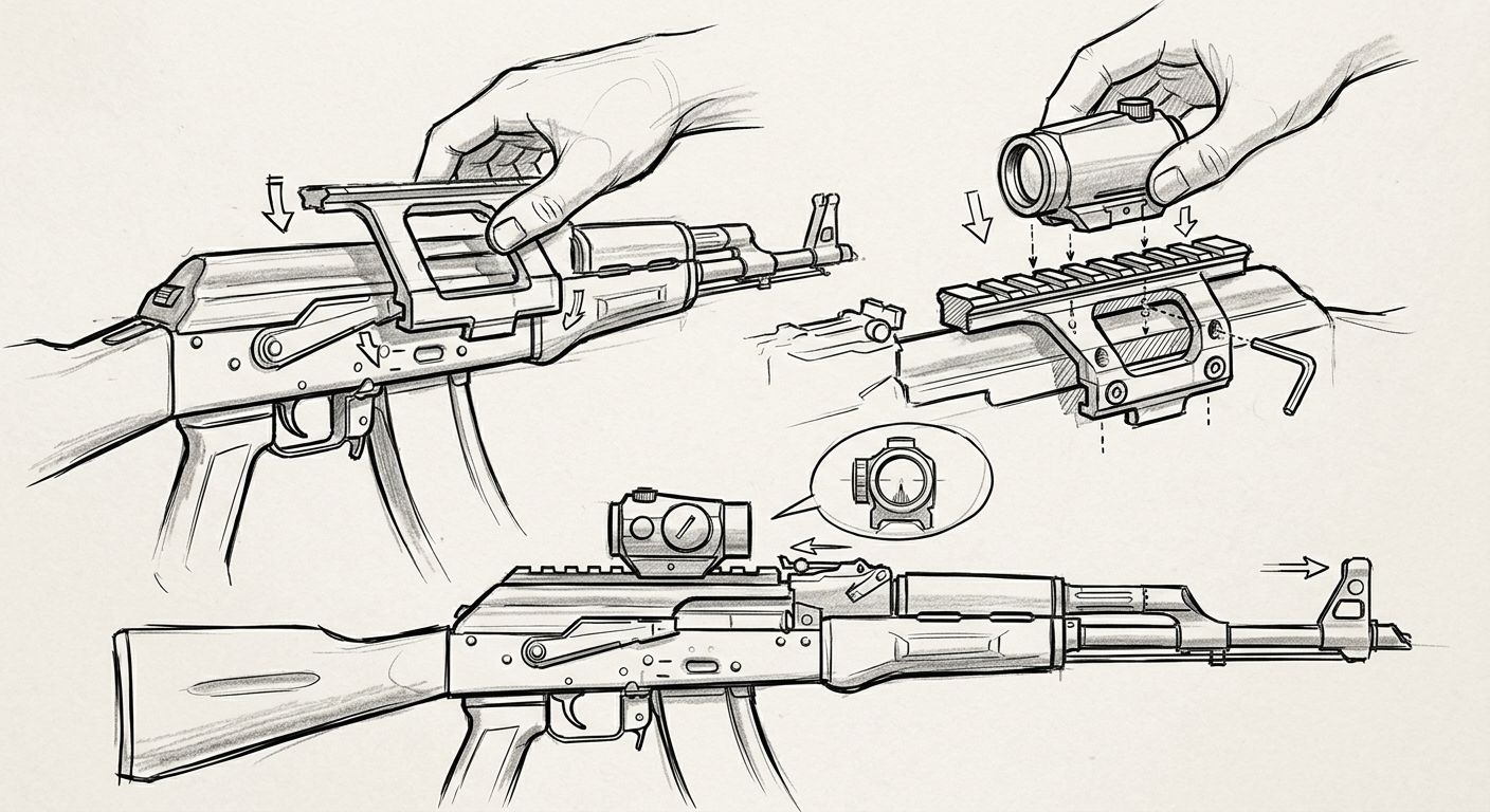 How to mount an Osight red dot sight on an AK-pattern rifle