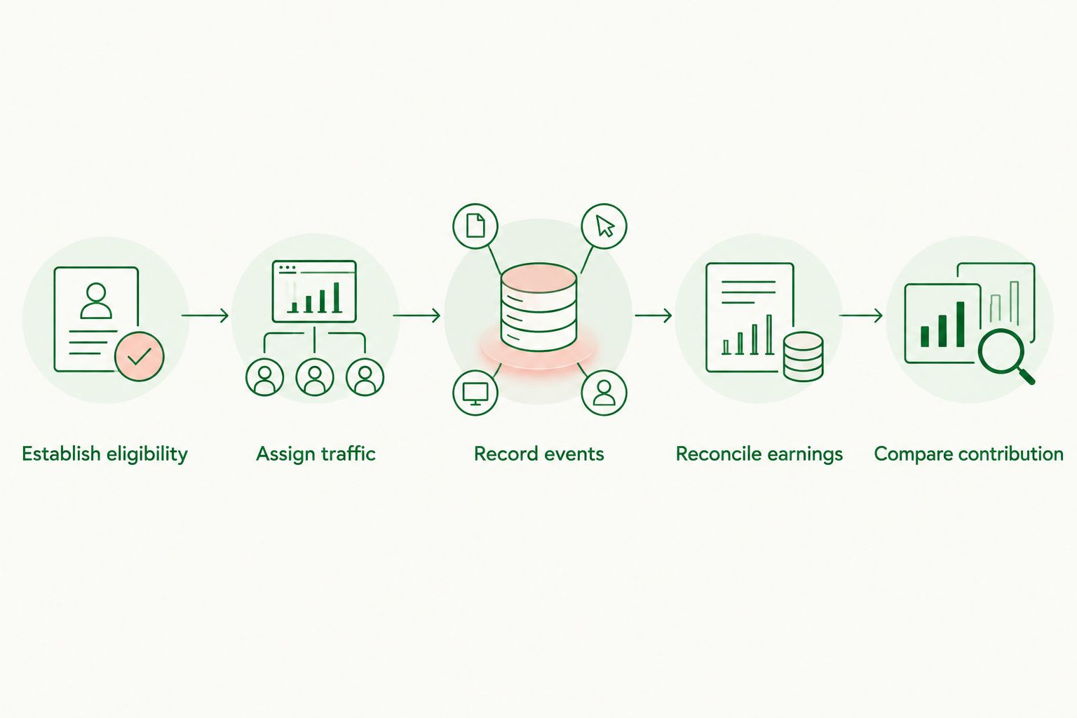 Five steps for comparing conversational ad and affiliate link contribution