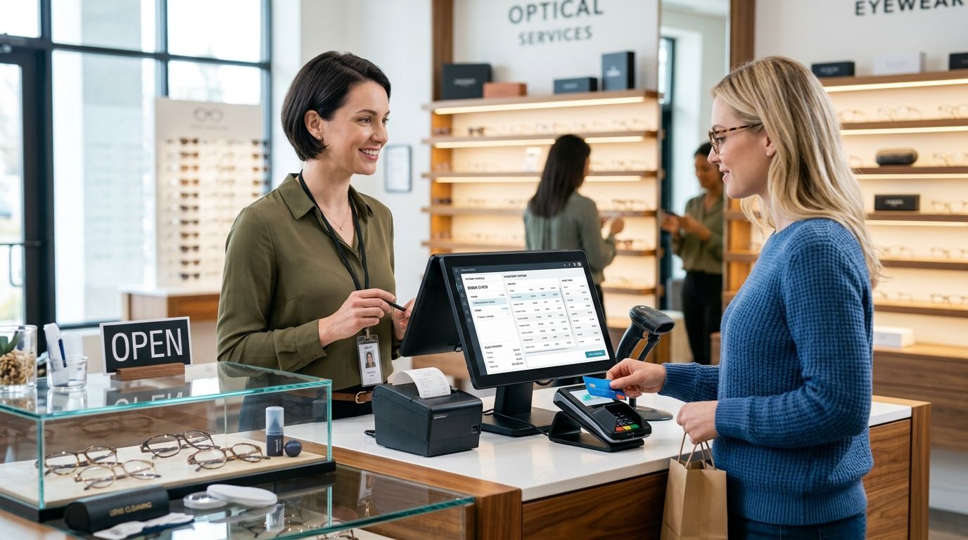 Complete POS terminal for opticians