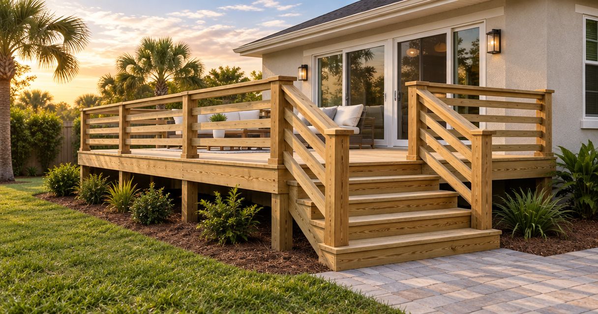 How do deck stairs and railings change an Orlando project?