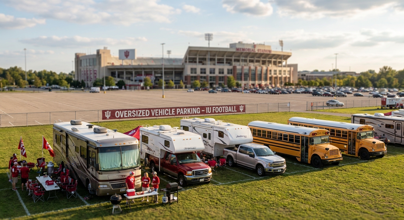 Oversized vehicle parking for IU football tailgates