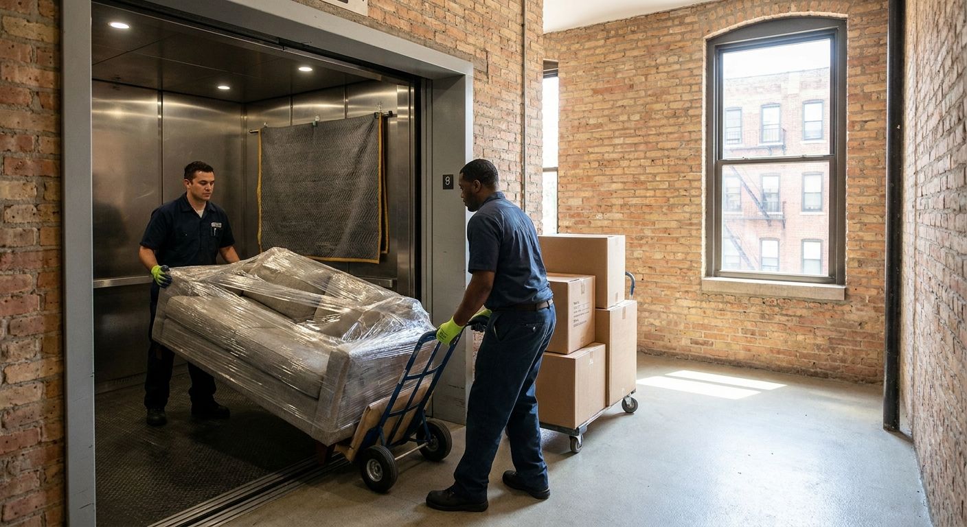 Apartments with freight elevators for moving large furniture