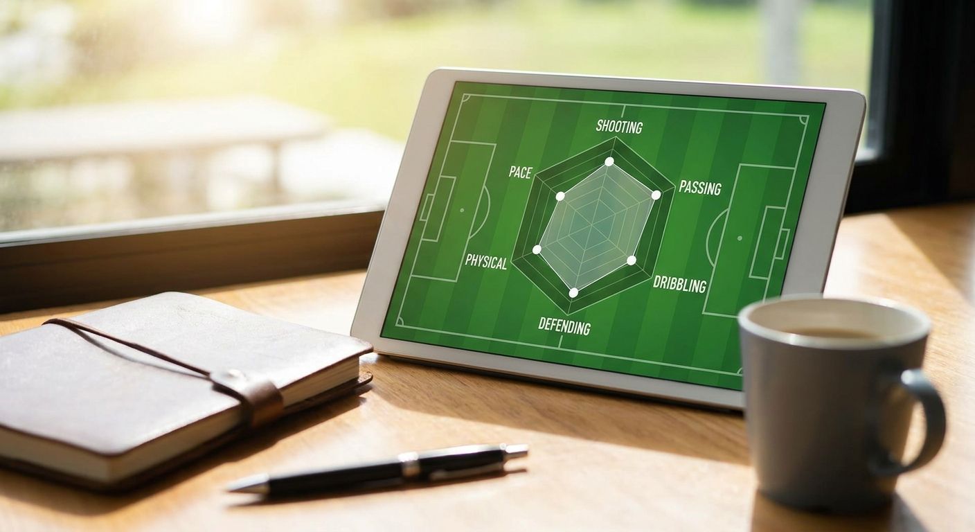 Radar charts for football scouts